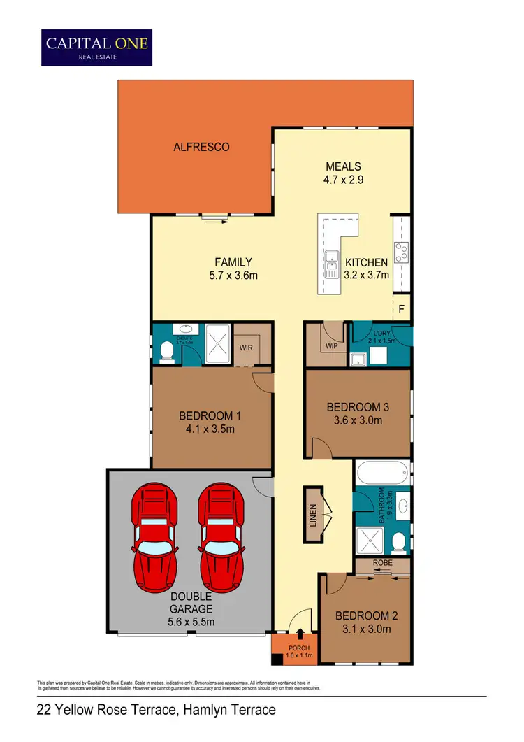 Floorplan of Homely house listing, 22 Yellow Rose Terrace, Hamlyn Terrace NSW 2259