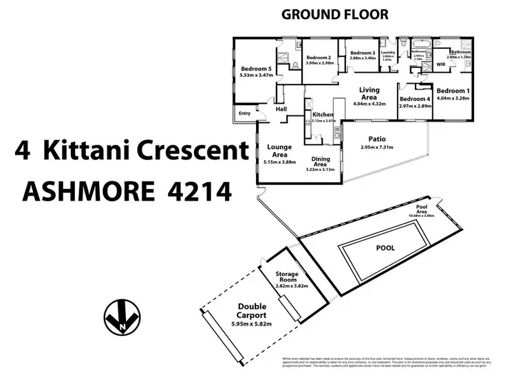 Floorplan of Homely house listing, 4 Kittani Crescent, Ashmore QLD 4214