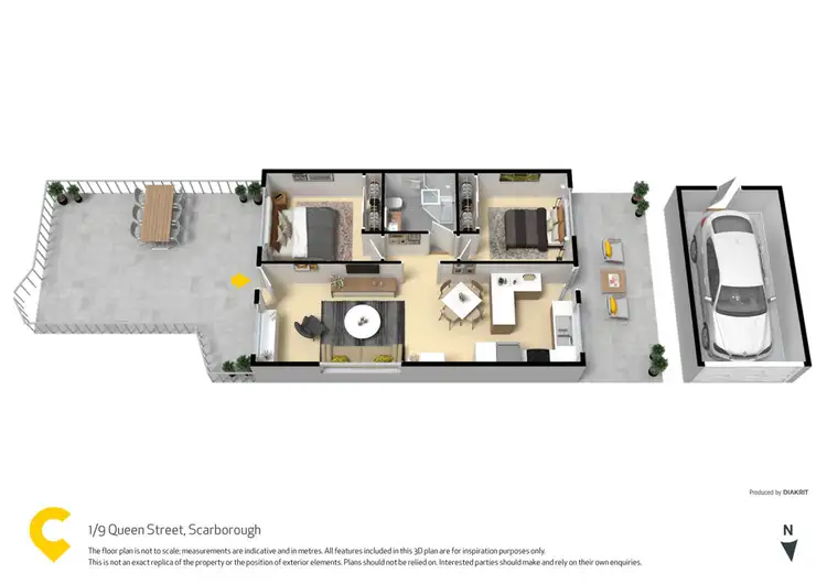 Floorplan of Homely unit listing, 1/9 Queen Street, Scarborough QLD 4020