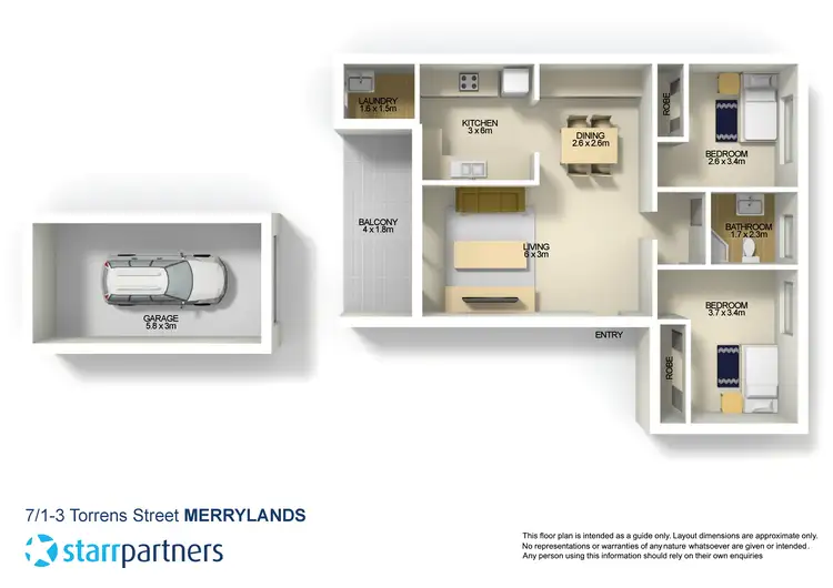 Floorplan of Homely unit listing, 7/1-3 Torrens Street, Merrylands NSW 2160