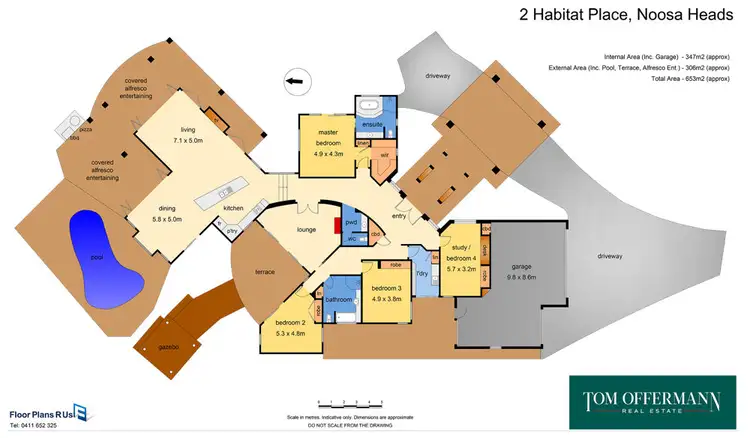 Floorplan of Homely house listing, 2 Habitat Place, Noosa Heads QLD 4567