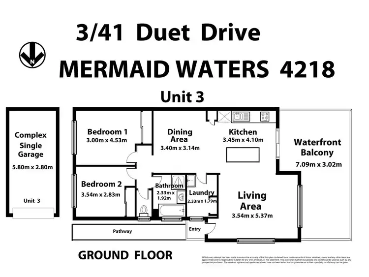 Floorplan of Homely unit listing, 3/41 Duet Drive, Mermaid Waters QLD 4218