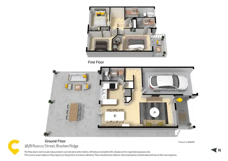 Floorplan of Homely townhouse listing, 38/8 Ruocco Street, Bracken Ridge QLD 4017