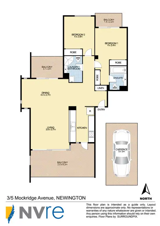 Floorplan of Homely unit listing, 3/5 Mockridge Avenue, Newington NSW 2127