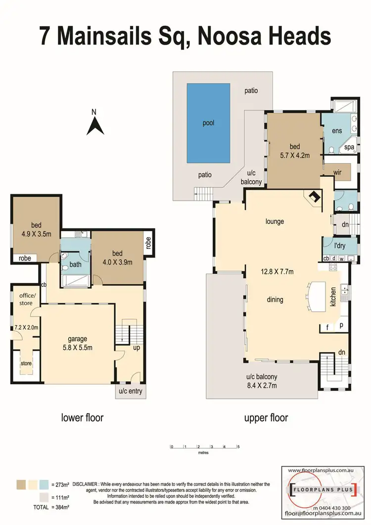 Floorplan of Homely house listing, 7 Mainsails Square, Noosa Heads QLD 4567
