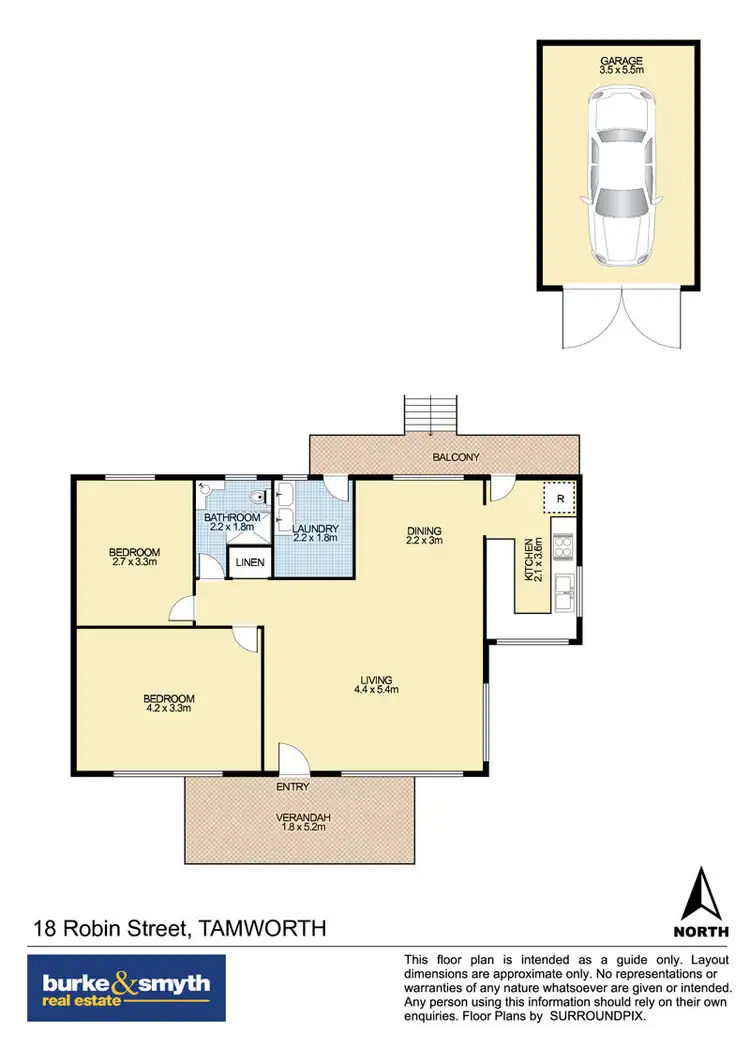 Floorplan of Homely house listing, 18 Robyn Street, Tamworth NSW 2340