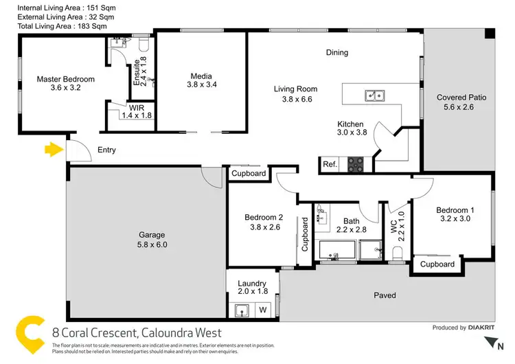 Floorplan of Homely house listing, 8 Coral Crescent, Caloundra West QLD 4551
