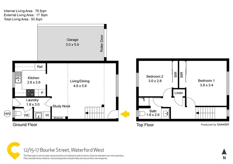Floorplan of Homely house listing, 12/15 Bourke Street, Waterford West QLD 4133