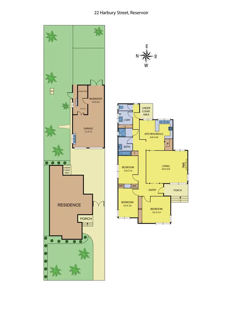 Floorplan of Homely house listing, 22 Harbury Street, Reservoir VIC 3073