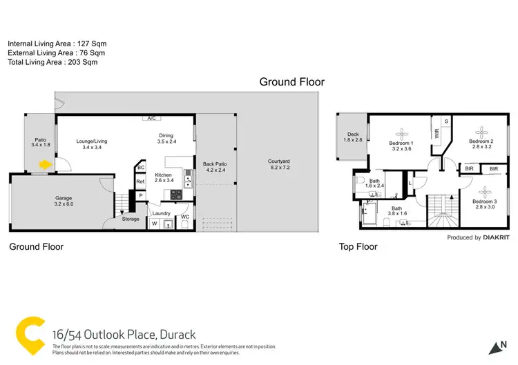 Floorplan of Homely house listing, 16/54 Outlook Place, Durack QLD 4077
