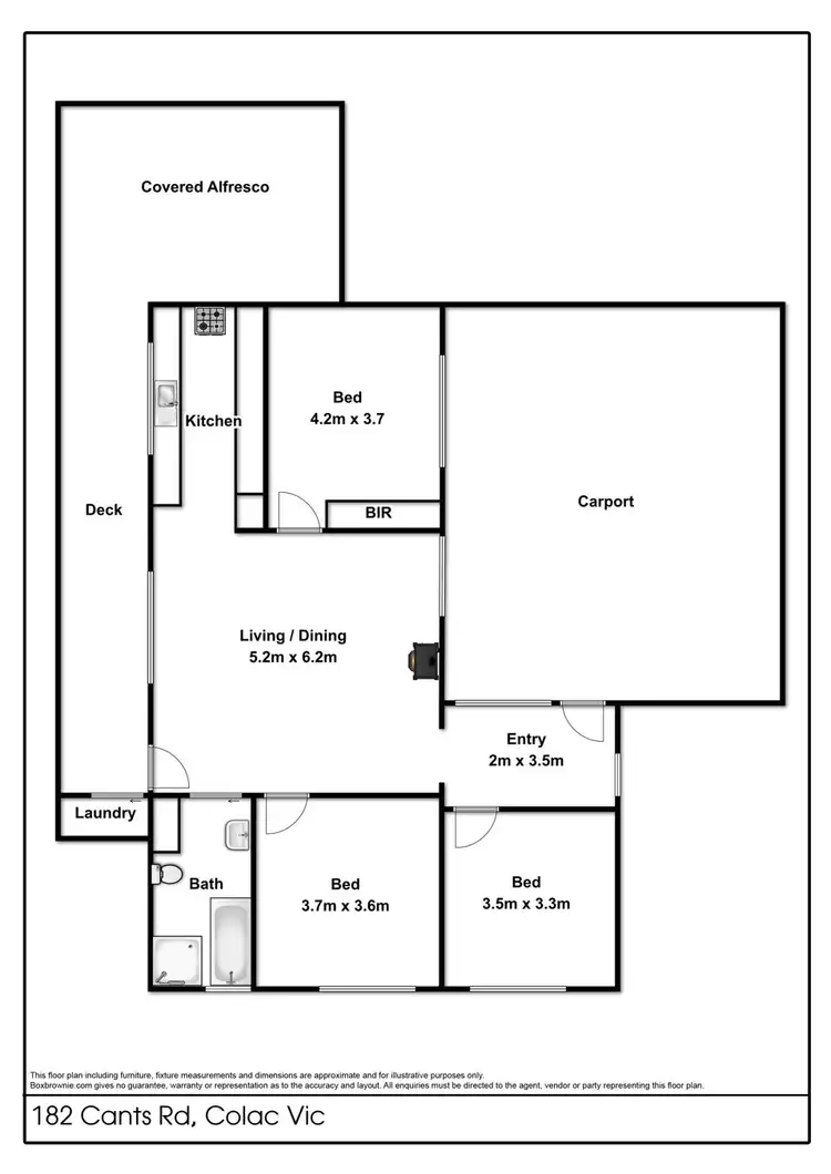 Floorplan of Homely house listing, 182 Cants Road, Colac VIC 3250