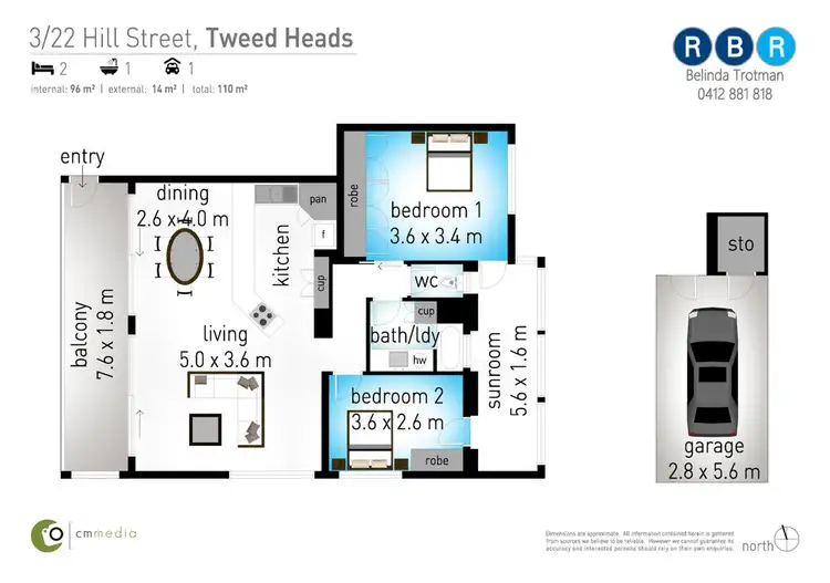 Floorplan of Homely unit listing, 3/22 Hill Street, Rainbow Bay QLD 4225