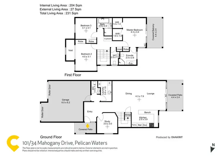 Floorplan of Homely unit listing, 101/34 Mahogany Drive, Pelican Waters QLD 4551