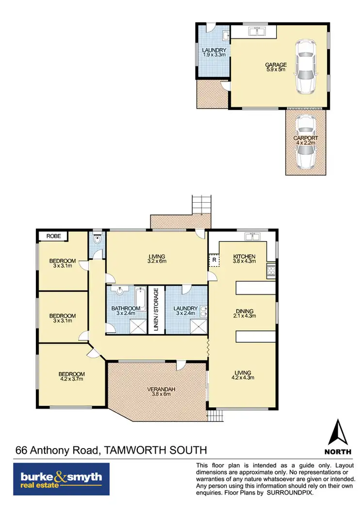 Floorplan of Homely house listing, 66 Anthony Road, Tamworth NSW 2340