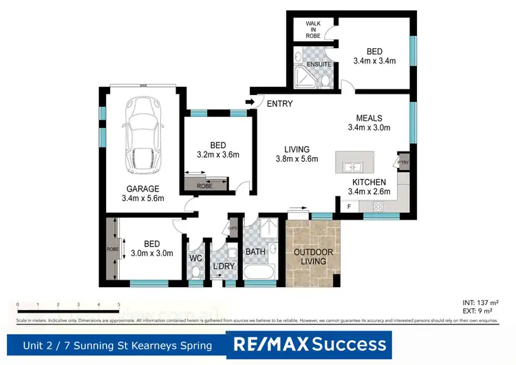 Floorplan of Homely unit listing, 2/7 Sunning Street, Kearneys Spring QLD 4350