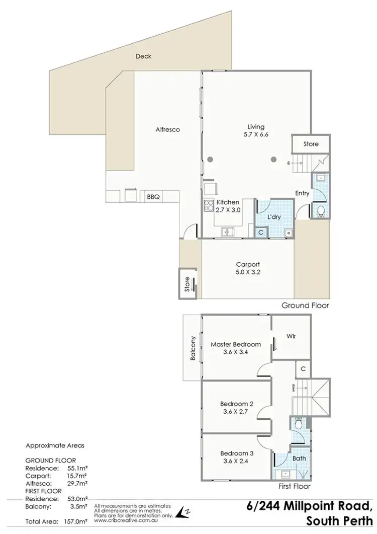 Floorplan of Homely townhouse listing, 6/244 Mill Point Road, South Perth WA 6151