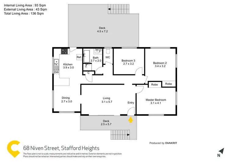 Floorplan of Homely house listing, 68 Niven Street, Stafford Heights QLD 4053