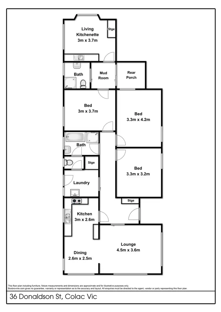 Floorplan of Homely house listing, 36 Donaldson Street, Colac VIC 3250