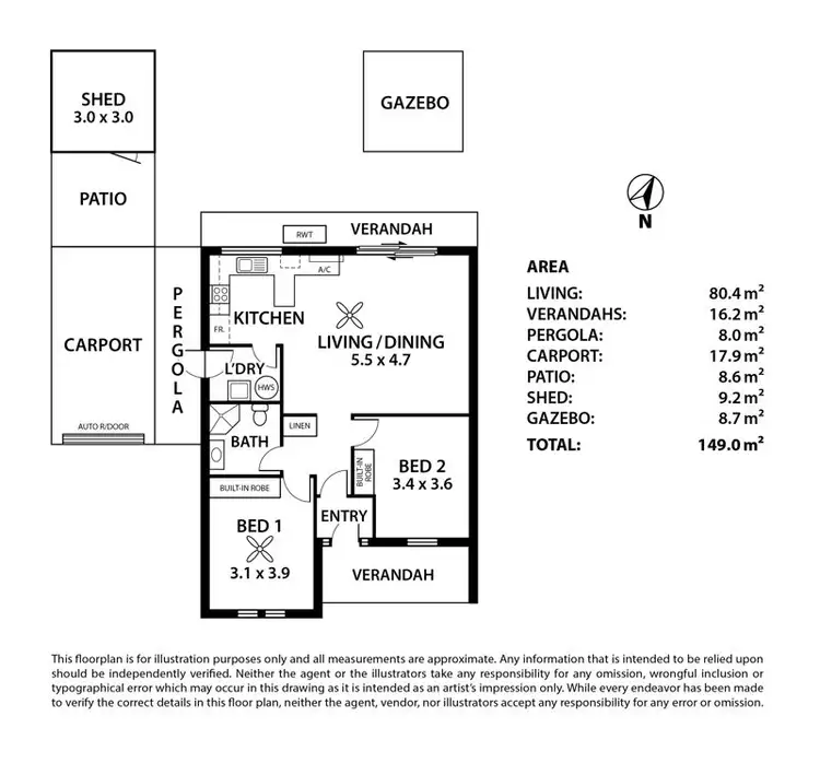 Floorplan of Homely unit listing, 3/12 Cameron Road, Mount Barker SA 5251