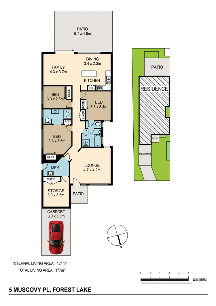 Floorplan of Homely house listing, 5 Muscovy Pl, Forest Lake QLD 4078