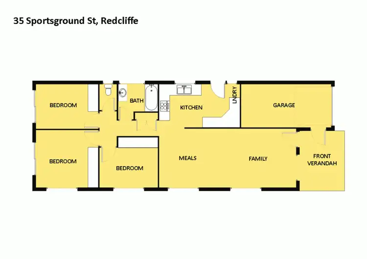 Floorplan of Homely house listing, 35 Sportsground Street, Redcliffe QLD 4020