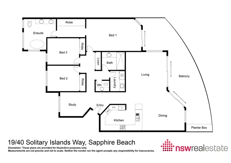 Floorplan of Homely apartment listing, 19/40 Solitary Islands Way, Sapphire Beach NSW 2450