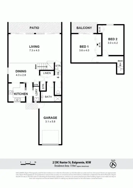 Floorplan of Homely house listing, 2/20C Hunter Street, Balgownie NSW 2519