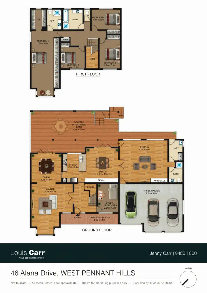 Floorplan of Homely house listing, 46 Alana Drive, West Pennant Hills NSW 2125