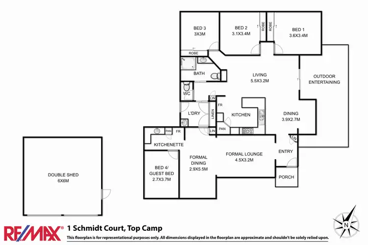 Floorplan of Homely house listing, 1 Schmidt Court, Top Camp QLD 4350