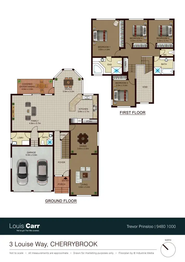 Floorplan of Homely house listing, 3 Louise Way, Cherrybrook NSW 2126