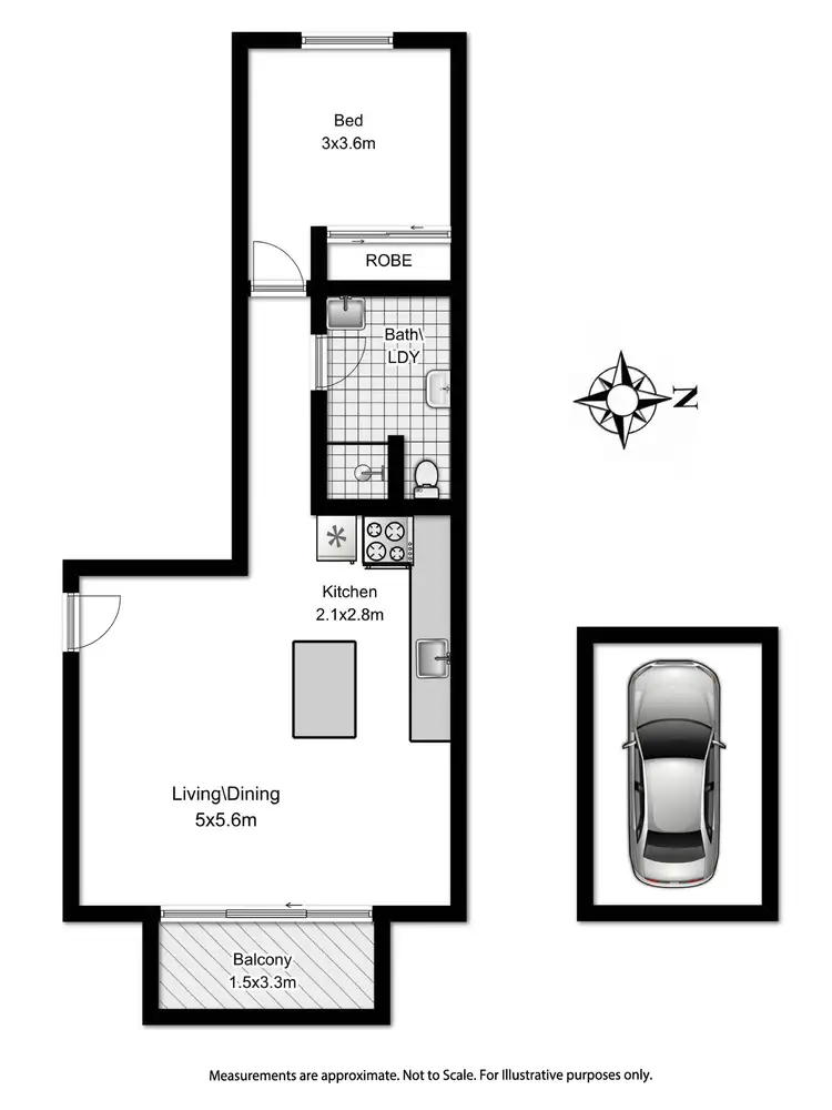 Floorplan of Homely apartment listing, 50/52-54 McEvoy Street, Waterloo NSW 2017