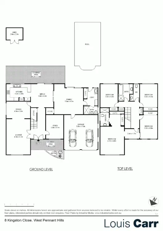 Floorplan of Homely house listing, 8 Kingston Close, West Pennant Hills NSW 2125