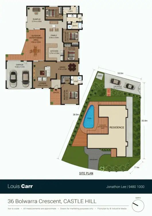 Floorplan of Homely house listing, 36 Bolwarra Crescent, Castle Hill NSW 2154