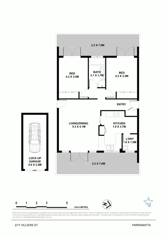 Floorplan of Homely unit listing, 2/17 Villiers Street, Parramatta NSW 2150