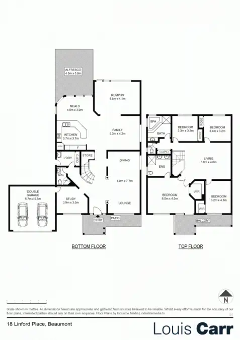 Floorplan of Homely house listing, 18 Linford Place, Beaumont Hills NSW 2155