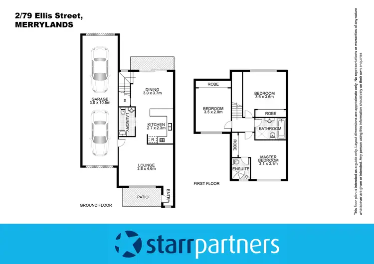 Floorplan of Homely townhouse listing, 2/7-9 Ellis Street, Merrylands NSW 2160