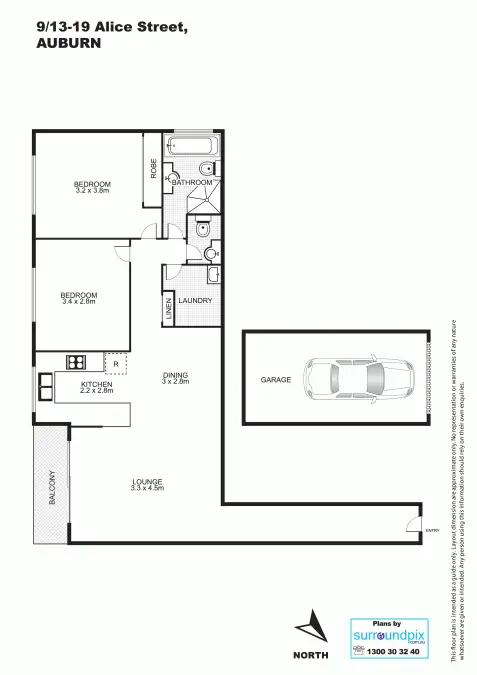 Floorplan of Homely unit listing, 9/13-19 Alice St, Auburn NSW 2144