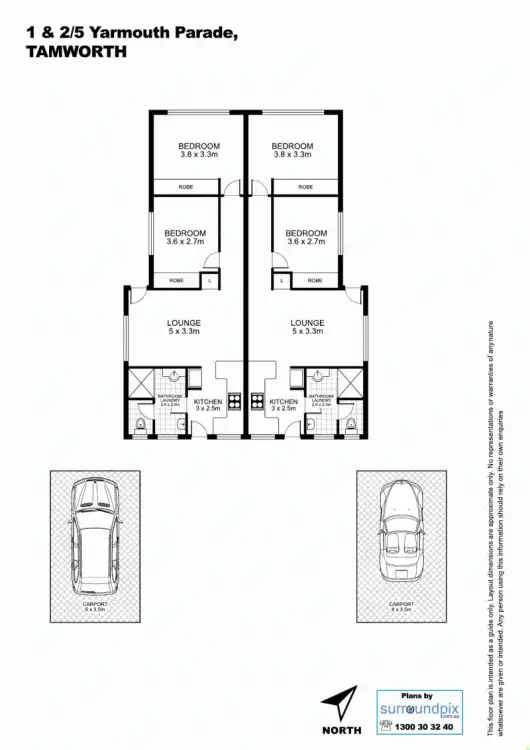 Floorplan of Homely house listing, 1-2/5 Yarmouth Parade, Tamworth NSW 2340