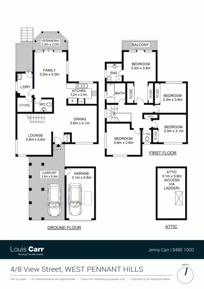 Floorplan of Homely townhouse listing, 4/8 View Street, West Pennant Hills NSW 2125