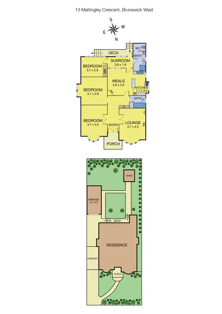 Floorplan of Homely house listing, 13 Mattingley Cres, Brunswick West VIC 3055