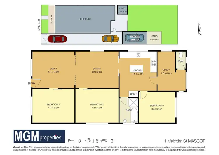 Floorplan of Homely house listing, 1 Malcolm Street, Mascot NSW 2020