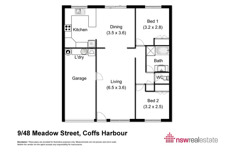 Floorplan of Homely villa listing, 9/48 Meadow Street, Coffs Harbour NSW 2450