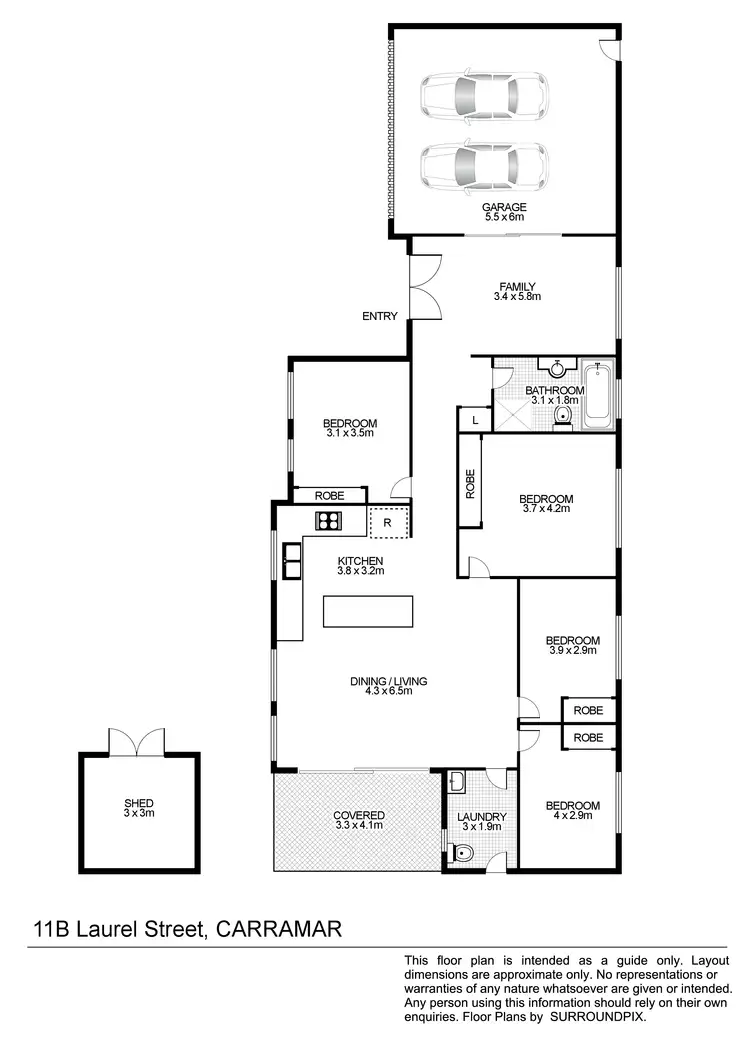 Floorplan of Homely house listing, 11B Laurel Street, Carramar NSW 2163