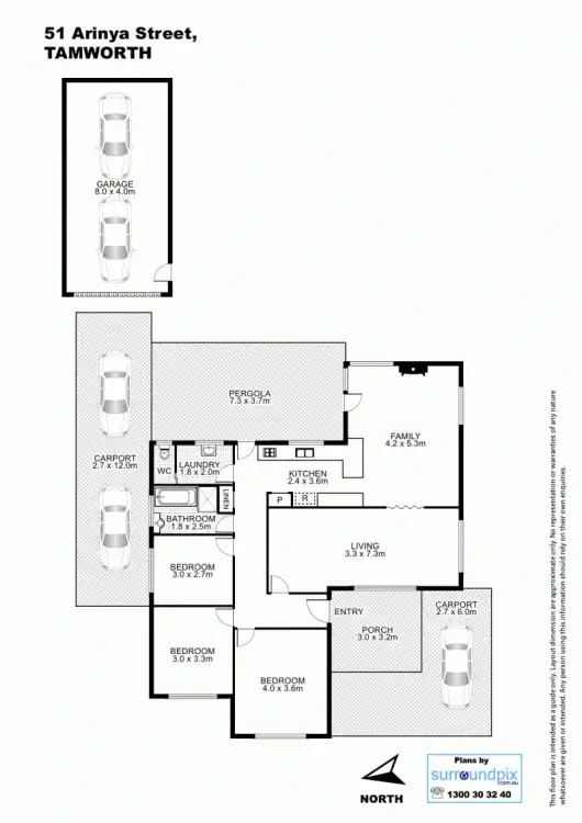 Floorplan of Homely house listing, 51 Arinya Street, Tamworth NSW 2340