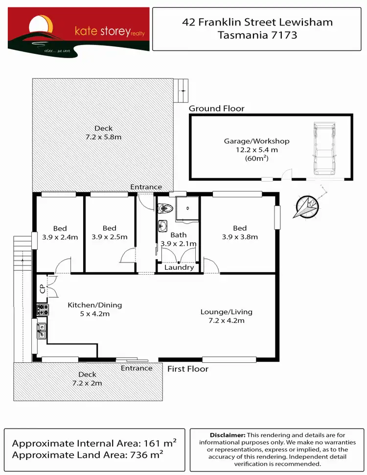 Floorplan of Homely house listing, 42 Franklin Street, Lewisham TAS 7173