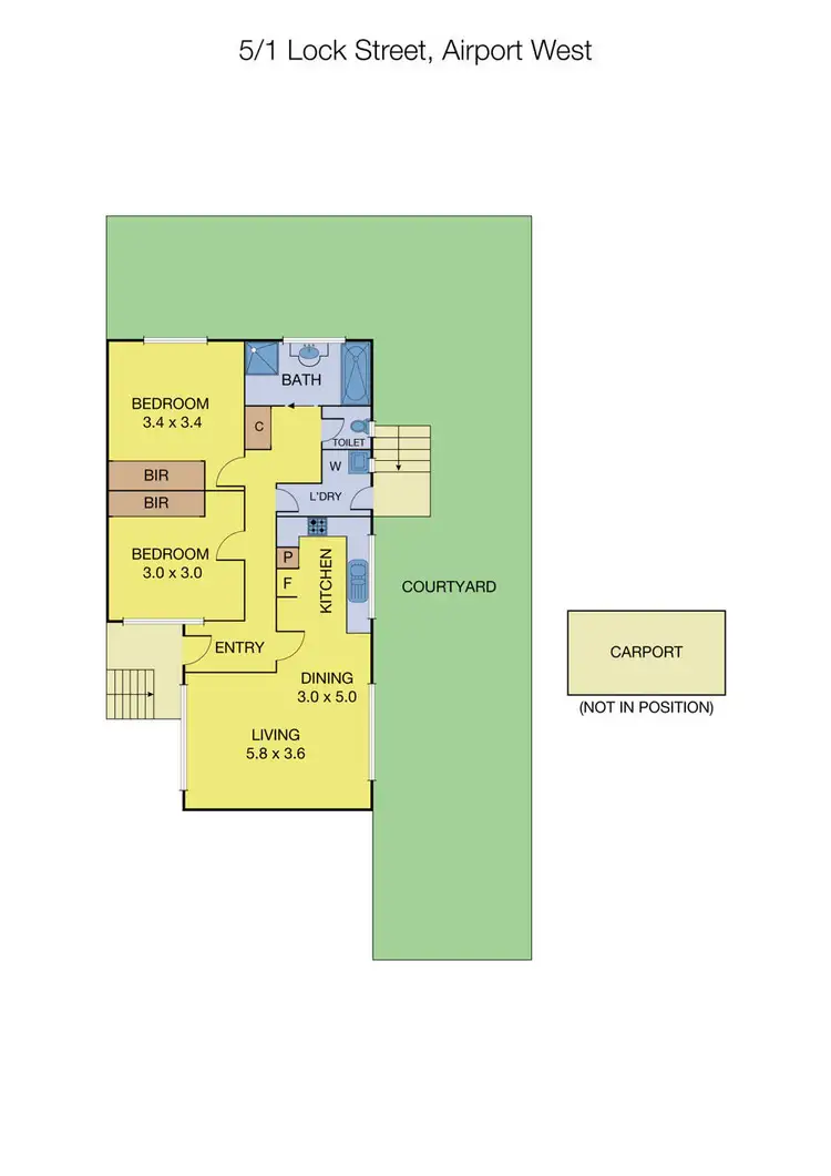 Floorplan of Homely unit listing, 5/1 Lock Street, Airport West VIC 3042