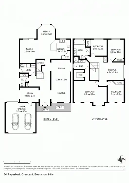 Floorplan of Homely house listing, 34 Paperbark Crescent, Beaumont Hills NSW 2155