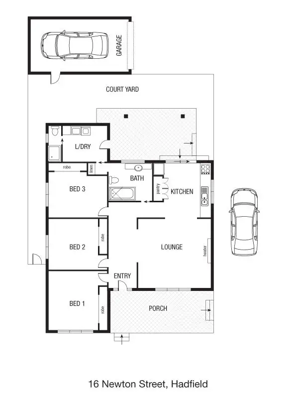 Floorplan of Homely house listing, 1/16 Newton Street, Glenroy VIC 3046