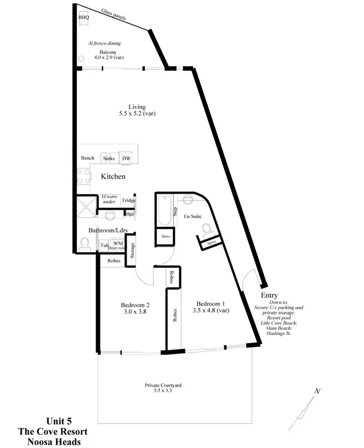 Floorplan of Homely unit listing, 5/24 Little Cove Road, Noosa Heads QLD 4567