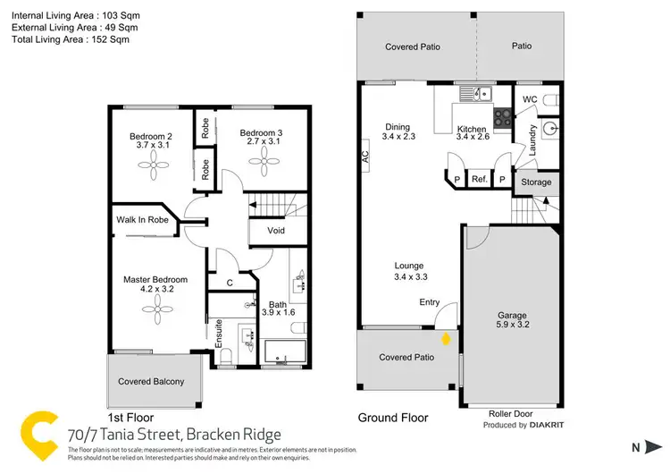 Floorplan of Homely townhouse listing, 70/7 Tania Street, Bracken Ridge QLD 4017